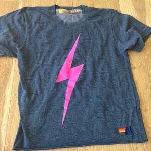 pink lightning bolt tee
